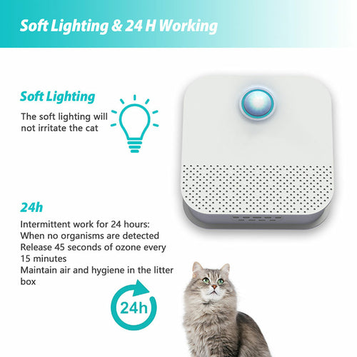 Smart Cat Odor Purifier for Cat Litter Box Deodorizer - Air Cleaner