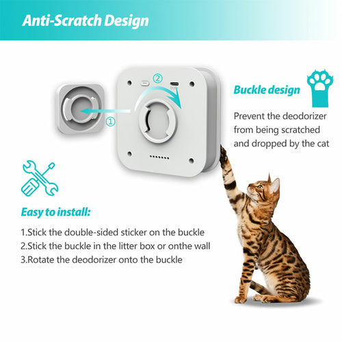 Smart Cat Odor Purifier for Cat Litter Box Deodorizer - Air Cleaner